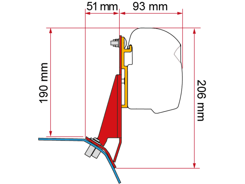Afbeelding van KIT FORD CUSTOM V710 + VW TRANSPORTER >= 2025 LIFT ROOF F45/F43