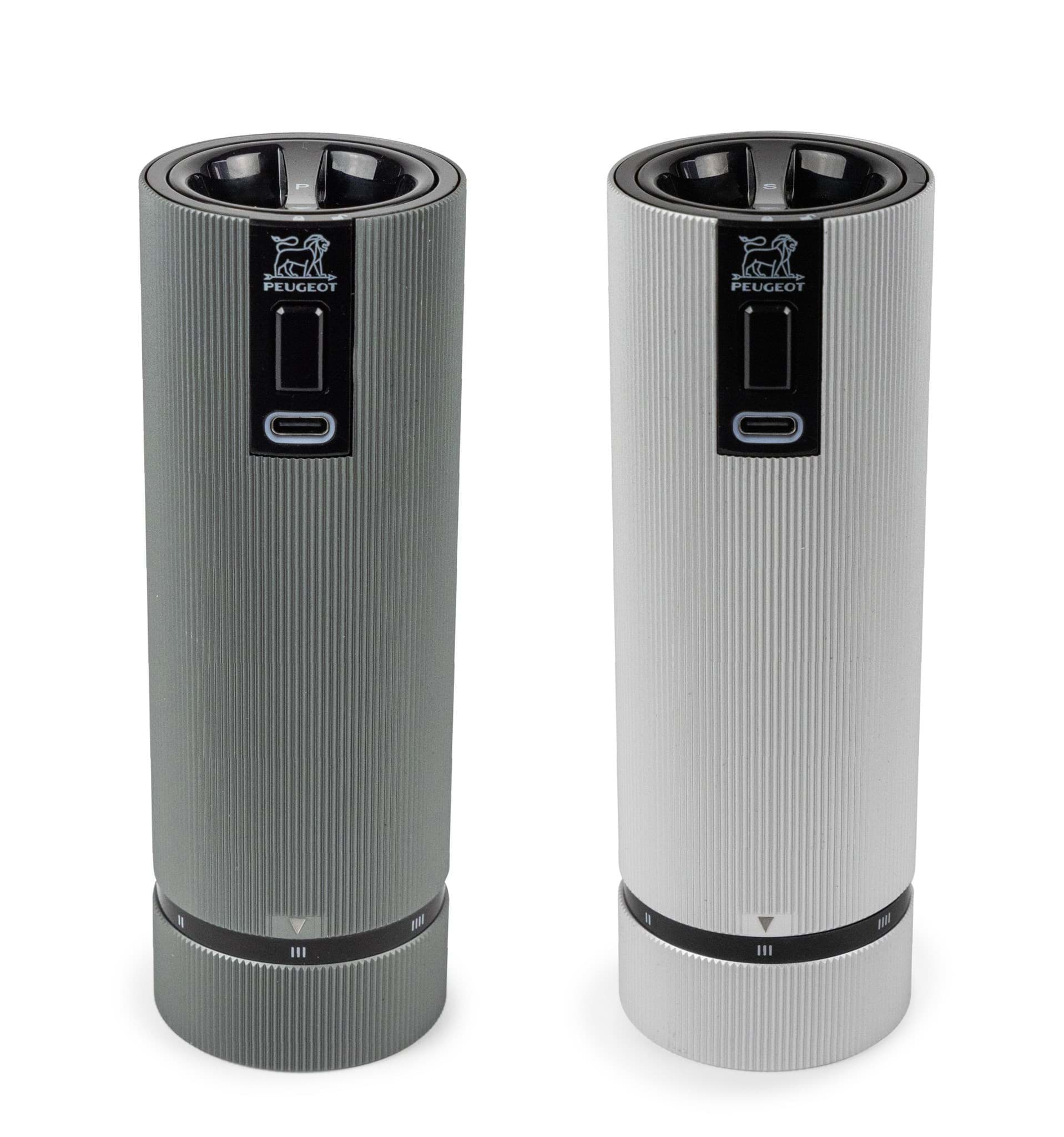 Afbeelding van PEUGEOT LINE DUO PEPERMOLEN + ZOUTMOLEN Z ELEKTRISCH ALUMINIUM 15 CM