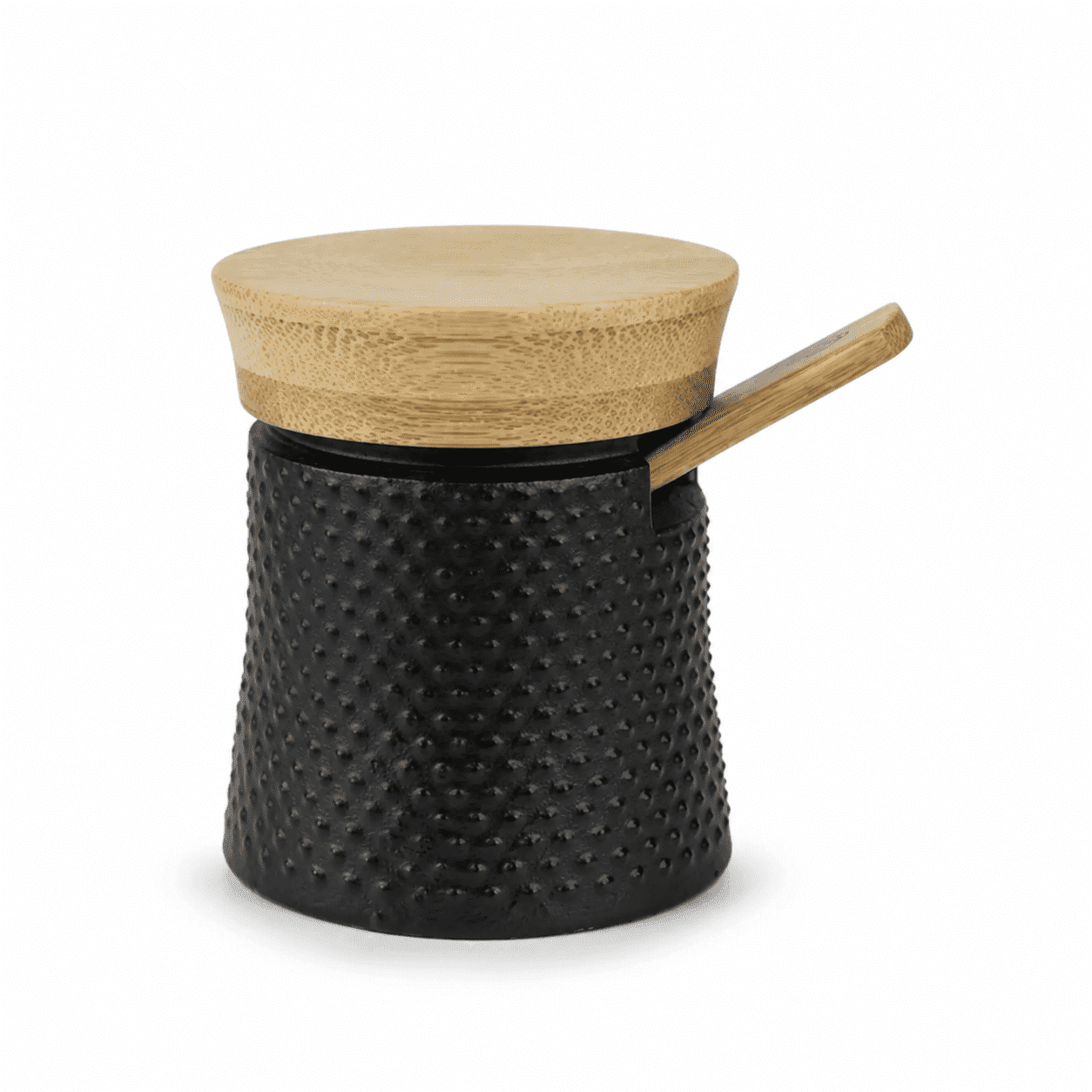 Afbeelding van PEUGEOT BALI FONTE ZOUTVAATJE MET LEPEL GIETIJZER ZWART 7 CM