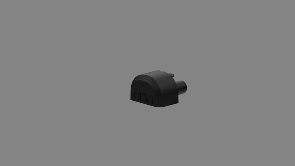 Afbeelding van END CAP FOR SUPPORT BAR 2 pcs BLACK F98656D682