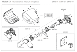 Afbeelding voor categorie Motor Kit F65L Polar White / Titanium / Deep Black 07779-01(-/T/H)