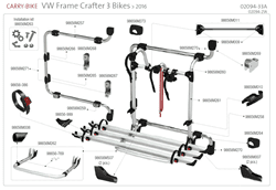 Afbeelding voor categorie Carry-Bike Frame Crafter 3 Bikes >2016 02094-33A & 02094-21A