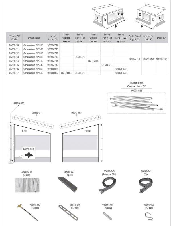 Afbeelding voor categorie Caravanstore ZIP [ Enclosure ] - ≤ 2015