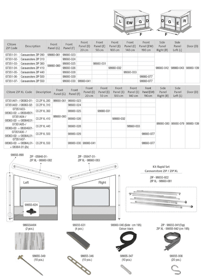 Afbeelding voor categorie Caravanstore ZIP / ZIP XL [ Enclosure ] - ≥ 2016